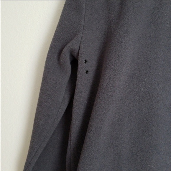 Calvin Klein gray & black two tone mixed media full zip colorblock fleece jacket - Picture 4 of 5